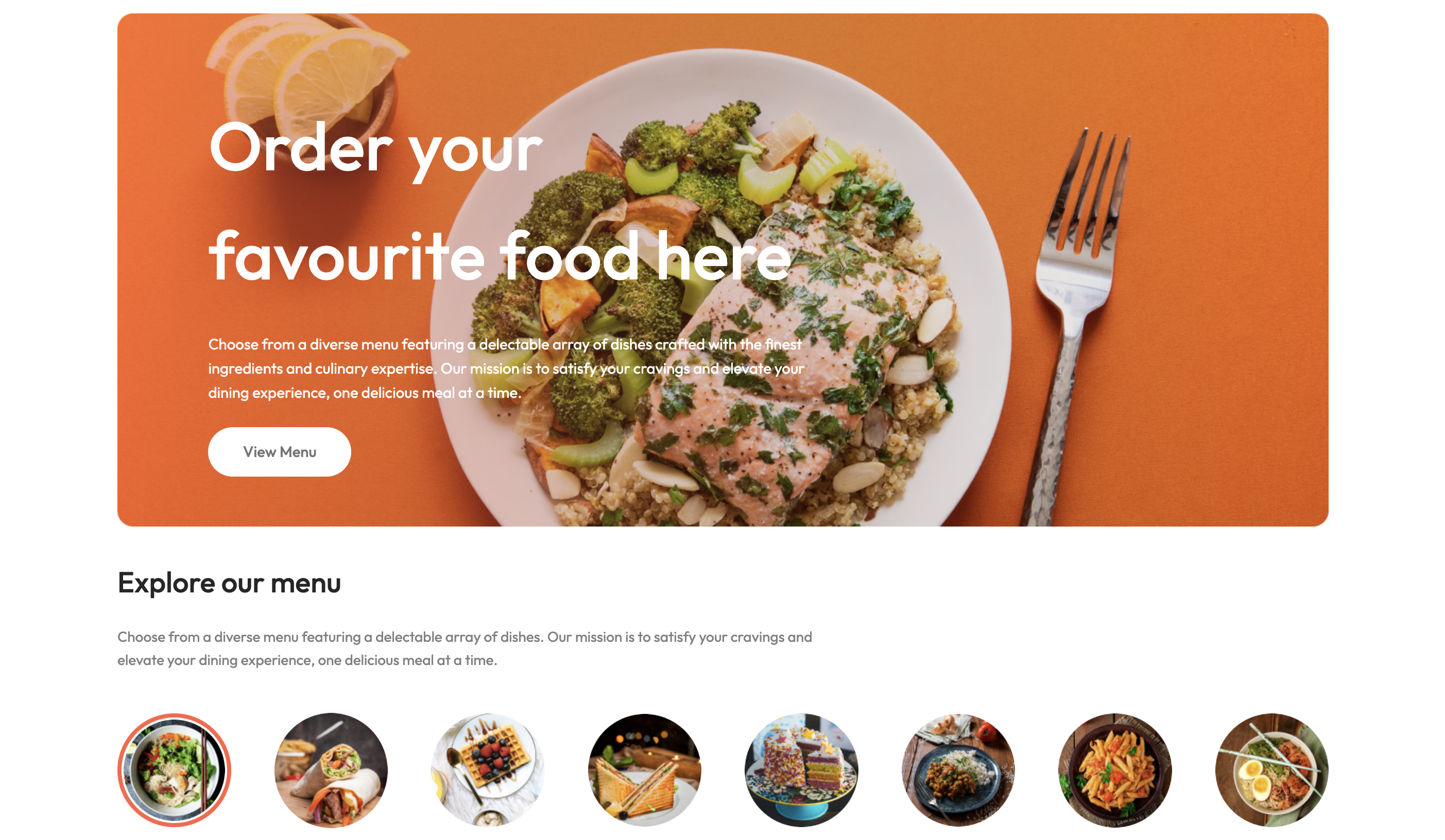 Online Food Ordering Application