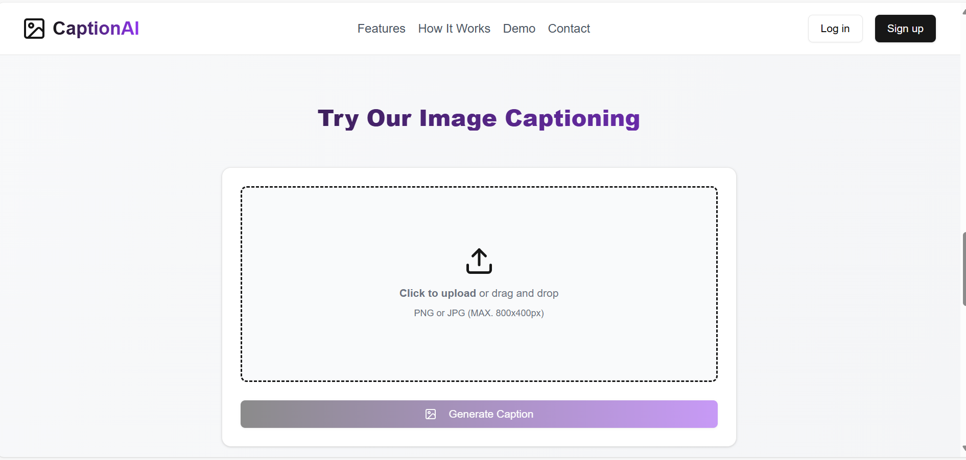 AI based Image Caption Generation Application